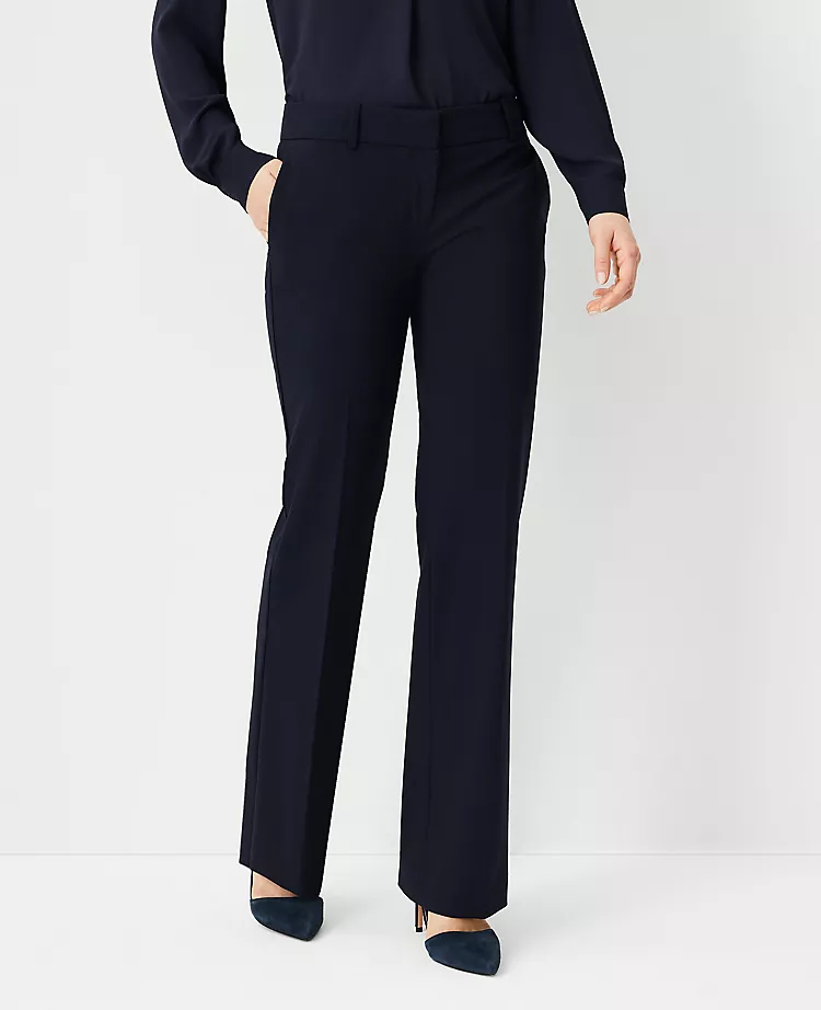 Navy Mid-Rise Stretch Trouser Pants for Professional Workwear 2 Navy Mid-Rise Stretch Trouser Pants for Professional Workwear - Image 2