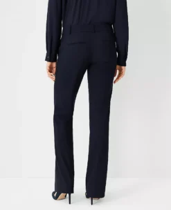 Navy Mid-Rise Stretch Trouser Pants for Professional Workwear 6 Navy Mid-Rise Stretch Trouser Pants for Professional Workwear -Ann Taylor Store 409832 0352 ALT1 1