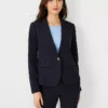 Women's Seasonless Stretch One-Button Blazer - Professional Tailored Fit