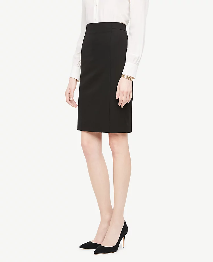 Seasonless Stretch Pencil Skirt - Tailored Knee-Length Professional Skirt 4 Seasonless Stretch Pencil Skirt - Tailored Knee-Length Professional Skirt - Image 4