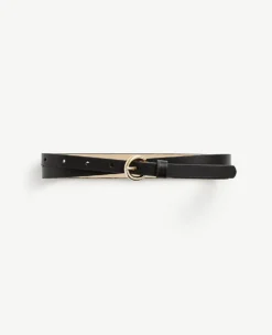 Skinny Leather Belt for Women - Slim 1/2 Inch Smooth Leather Accessory