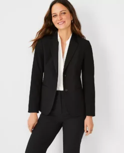 Women's Seasonless Stretch Long Two-Button Blazer
