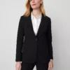 Women's Long One-Button Bi-Stretch Blazer - Professional Tailored Fit