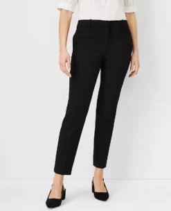 Women's Black Curvy Fit Bi-Stretch Ankle Pants - Wrinkle Resistant