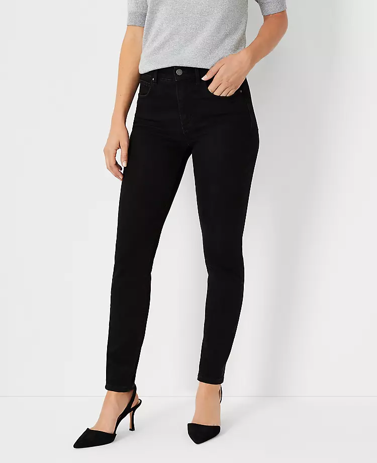 Mid Rise Skinny Jeans in Jet Black - Sculpting Performance Stretch 1 Mid Rise Skinny Jeans in Jet Black - Sculpting Performance Stretch