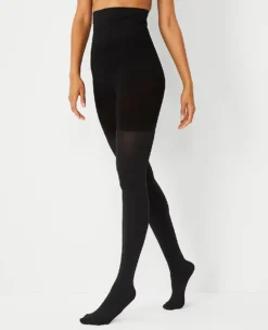High Waist Tummy Control Tights - Sleek Smoothing Legwear