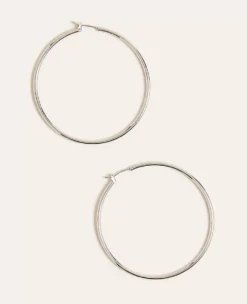 Polished Lever Back Hoop Earrings - Essential High-Shine Style