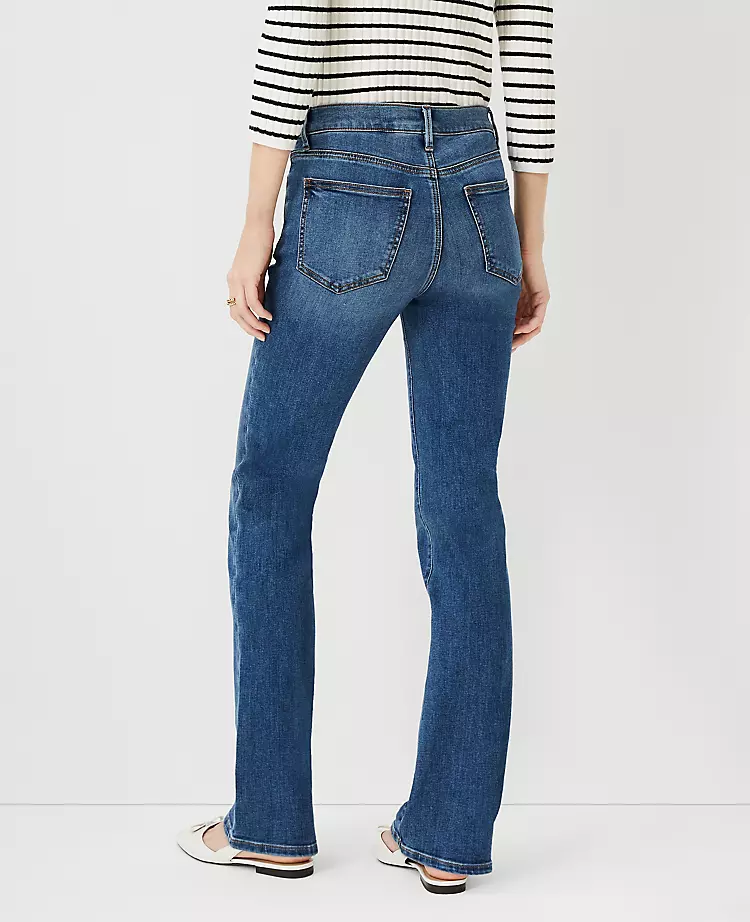 Mid Rise Sculpting Boot Cut Jeans in Mid Stone Wash 2 Mid Rise Sculpting Boot Cut Jeans in Mid Stone Wash - Image 2
