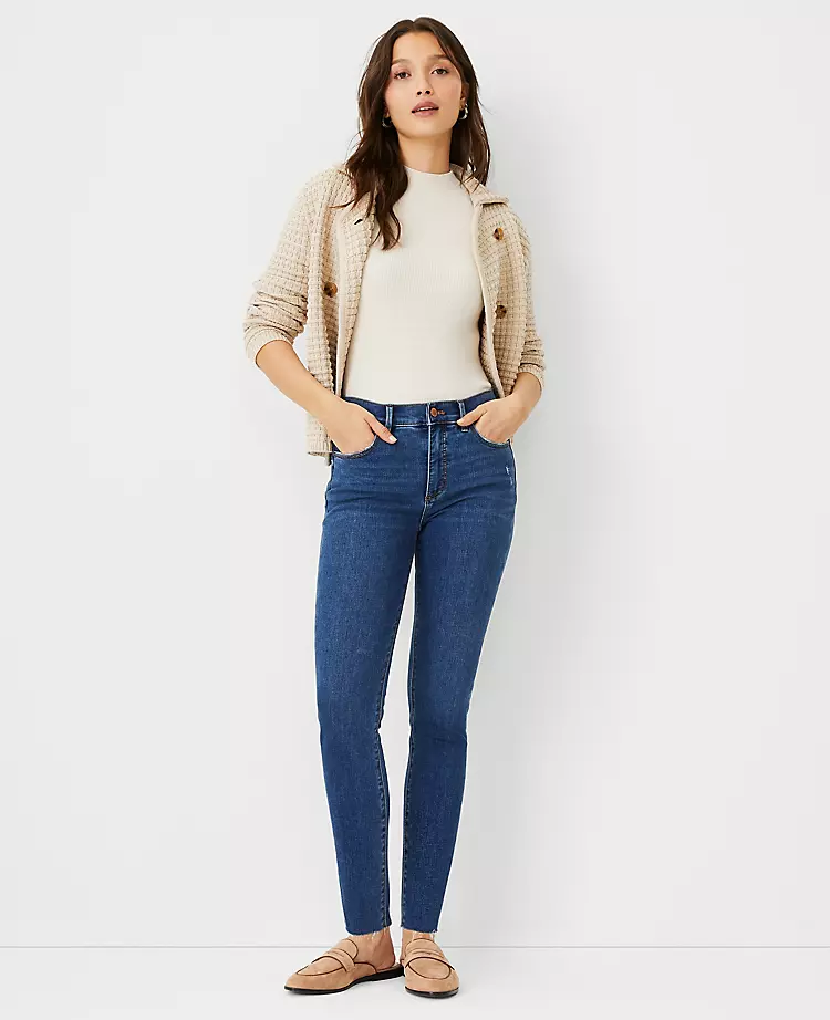 Sculpting Mid-Rise Skinny Jeans in Mid Stone Wash - Flattering Performance Stretch 3 Sculpting Mid-Rise Skinny Jeans in Mid Stone Wash - Flattering Performance Stretch - Image 3