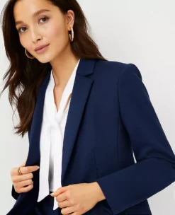 The Notched Two Button Blazer In Double Knit