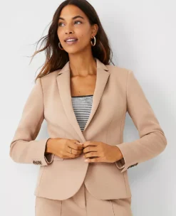 The One-Button Blazer In Double Knit