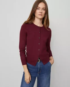 Petite Ann Cardigan - Windsor Wine