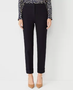 Petite High Rise Curvy Fit Ankle Pants in Atlantic Navy