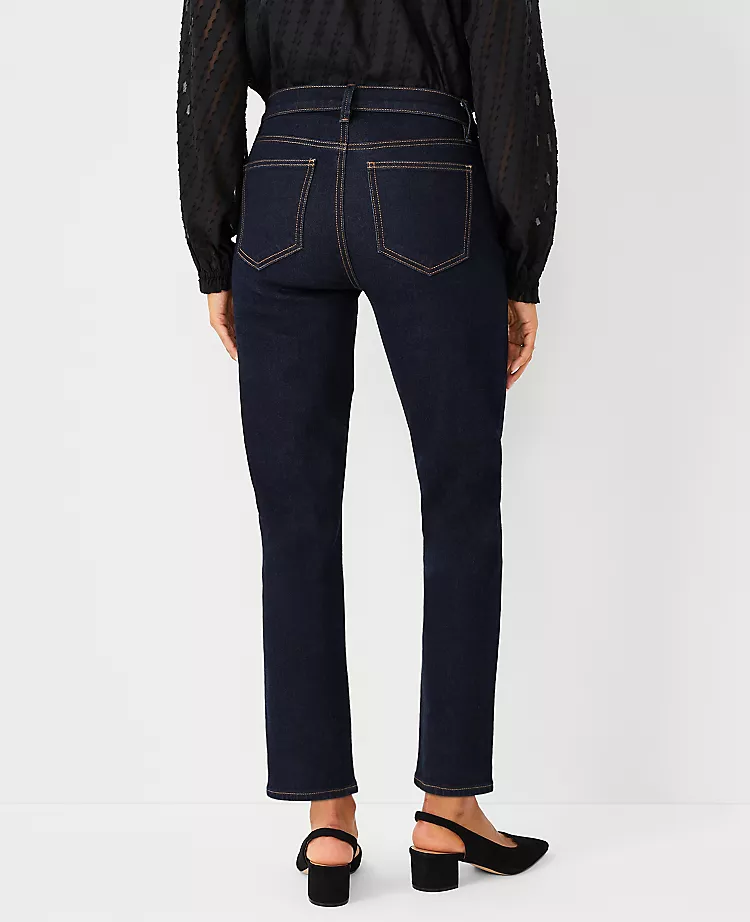 Sculpting Mid Rise Taper Jeans in Premium Rinse Wash Denim 2 Sculpting Mid Rise Taper Jeans in Premium Rinse Wash Denim - Image 2