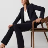 Petite Straight-Leg Navy Dress Pants - The Sophia Tailored Fit