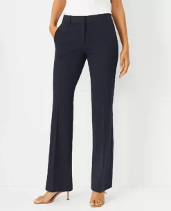 Curvy Fit Mid-Rise Flare Trouser Pants in Seasonless Stretch