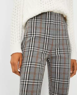 The High Waist Audrey Pant In Plaid -Ann Taylor Store 598993 5389 ALT3