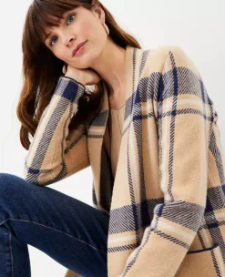 Plaid Pocket Cardigan 5 Plaid Pocket Cardigan -Ann Taylor Store 599792 8187 ALT2