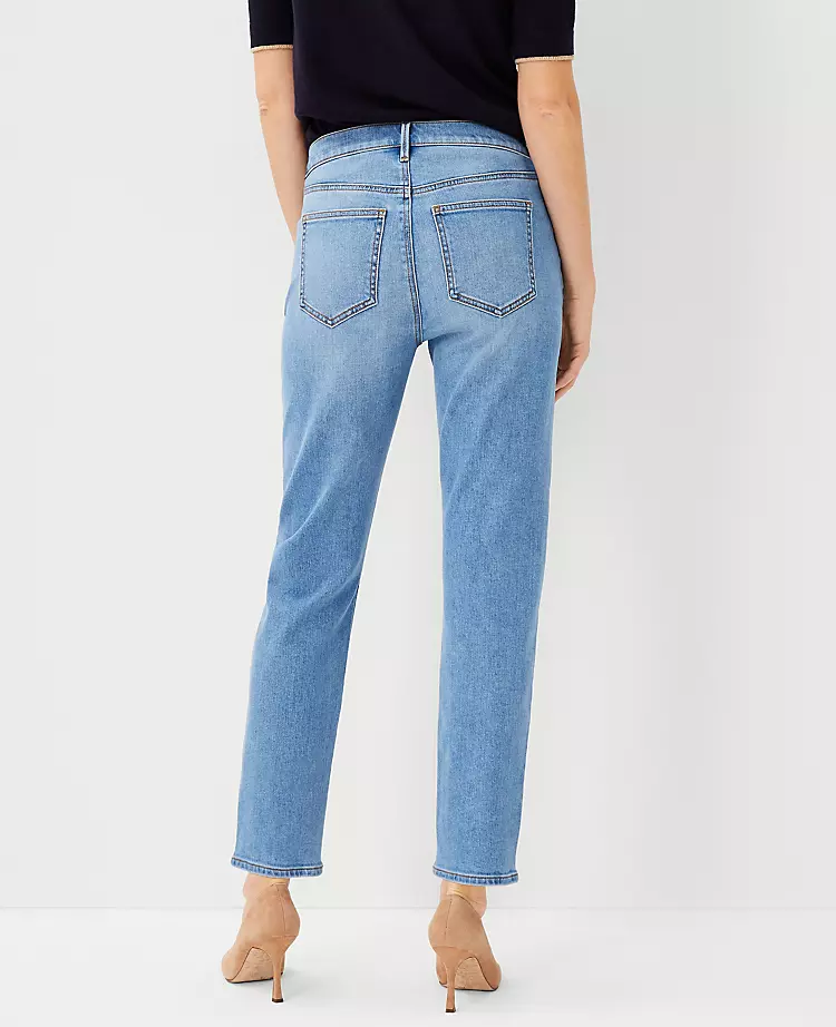 Sculpting Mid Rise Tapered Jeans in Light Vintage Indigo 2 Sculpting Mid Rise Tapered Jeans in Light Vintage Indigo - Image 2