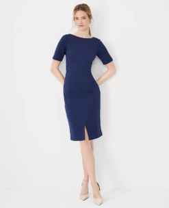 The Seamed Sheath Dress In Double Knit