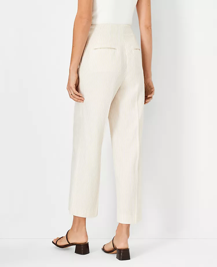 The Seamed Straight Crop Pant In Stripe 2 The Seamed Straight Crop Pant In Stripe - Image 2