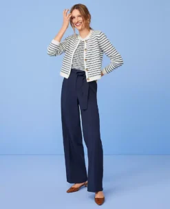 The Tie Waist Wide Leg Pant In Soft Twill -Ann Taylor Store 602509 8818 MKTG1