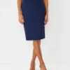 Women's Bi-Stretch Seamed Pencil Skirt - Professional Knee-Length Workwear