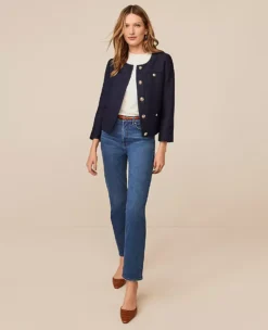 Sculpting High Rise Straight Jeans in Classic Mid Wash -Ann Taylor Store 603268 2661 MKTG1