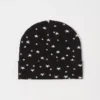 Shimmer Star Print Knit Beanie - Warm & Stylish Winter Hat