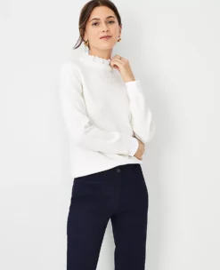 Eyelet Trim Sweater