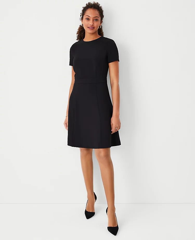 The Flare Dress In Fluid Crepe 1 The Flare Dress In Fluid Crepe