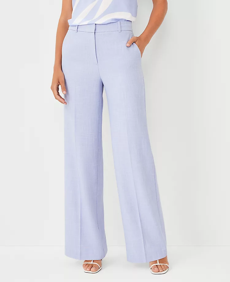 The Wide Leg Pant In Cross Weave 1 The Wide Leg Pant In Cross Weave