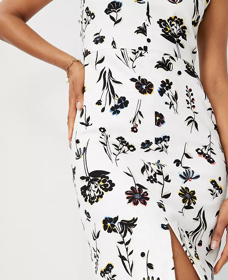 Floral Double V Sheath Dress 3 Floral Double V Sheath Dress - Image 3