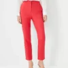 Women's Slim Fit Ankle Pants - Eva Stretch Cotton Tailored Trousers