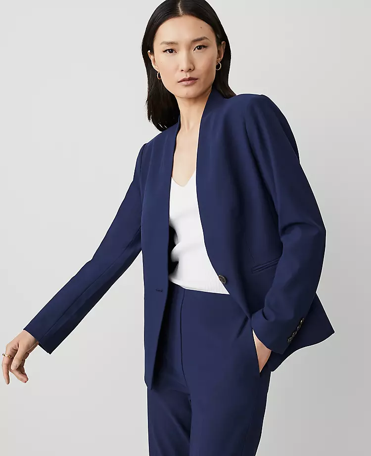 Women's Bi-Stretch Cutaway Blazer - Pure Sapphire Tailored Fit 1 Women's Bi-Stretch Cutaway Blazer - Pure Sapphire Tailored Fit
