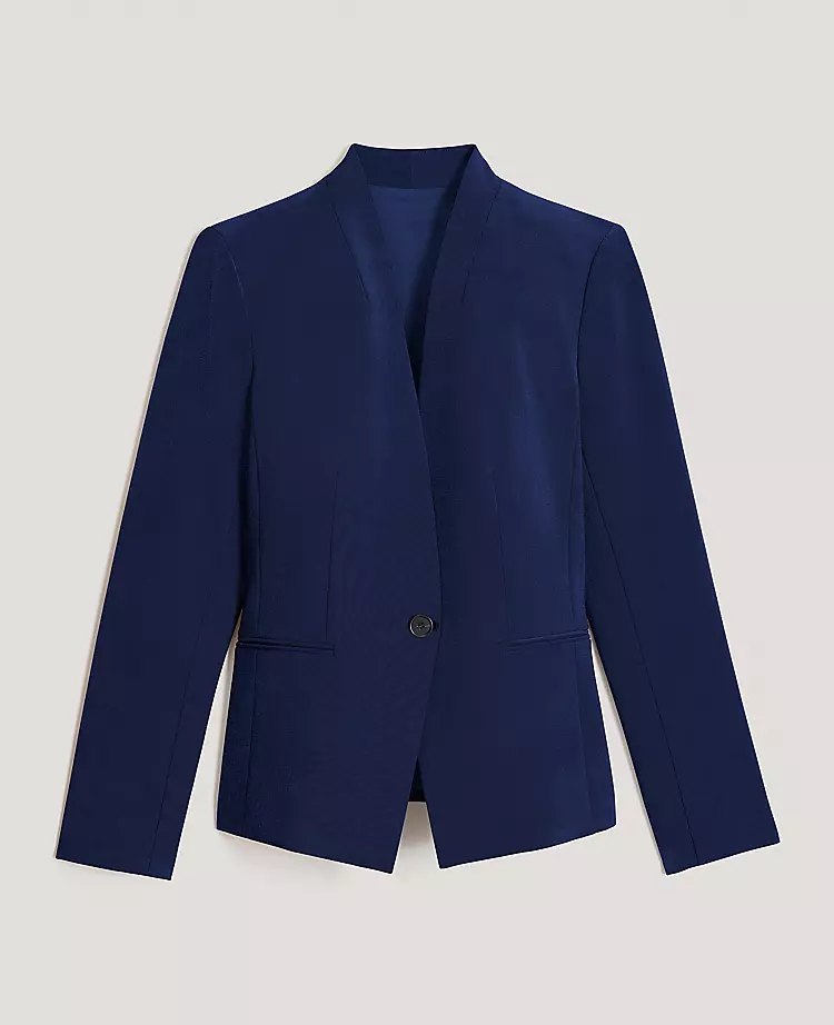Women's Bi-Stretch Cutaway Blazer - Pure Sapphire Tailored Fit 4 Women's Bi-Stretch Cutaway Blazer - Pure Sapphire Tailored Fit - Image 4