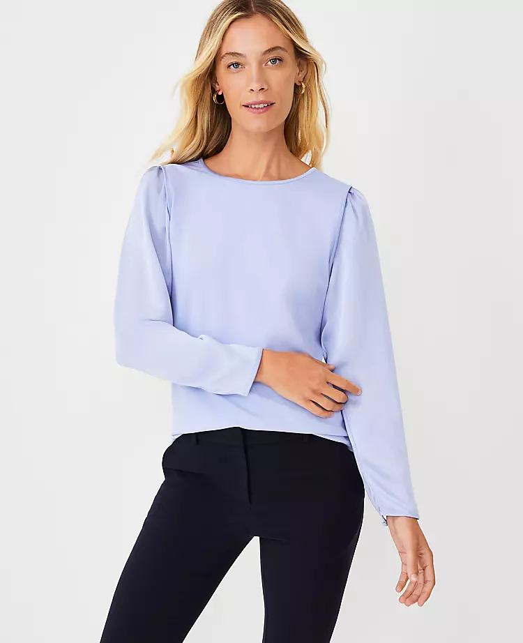 Mixed Media Shimmer Sleeve Top 1 Mixed Media Shimmer Sleeve Top