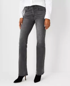 Curvy Sculpting Mid Rise Boot Cut Jeans in Vintage Grey Wash