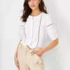 Pintucked Cutout Top