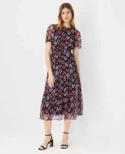 Floral Tiered Midi Dress