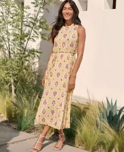 Shimmer Tile Print Pleated Midi Dress -Ann Taylor Store 604478 1782 MKTG1