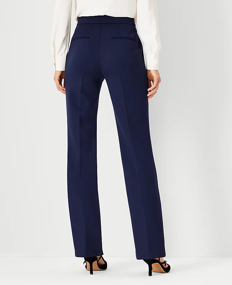 Petite Straight Leg Tailored Pants in Double Knit Sapphire 2 Petite Straight Leg Tailored Pants in Double Knit Sapphire - Image 2