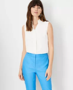 Sleeveless Ruffle Button Top 5 Sleeveless Ruffle Button Top -Ann Taylor Store 605214 9192 ALT2