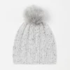 Premium Flecked Ribbed Cashmere Hat - 100% Pure Cashmere Beanie