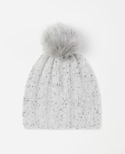 Premium Flecked Ribbed Cashmere Hat - 100% Pure Cashmere Beanie