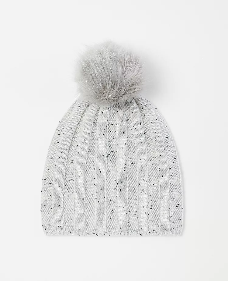 Premium Flecked Ribbed Cashmere Hat - 100% Pure Cashmere Beanie 1 Premium Flecked Ribbed Cashmere Hat - 100% Pure Cashmere Beanie