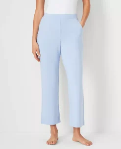 Soft Heathered Wide Leg Lounge Pants with Elastic Waist