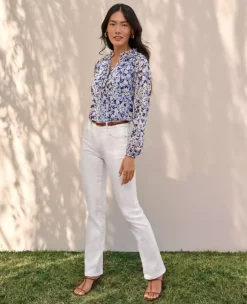 White Sculpting Mid Rise Boot Cut Jeans with Performance Stretch -Ann Taylor Store 606945 9000 MKTG1