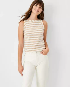 Geo Boatneck Tank Top