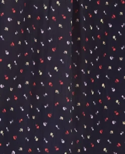 Floral Ruffle Yoke Tie Neck Top -Ann Taylor Store 607032 1362 ALT3